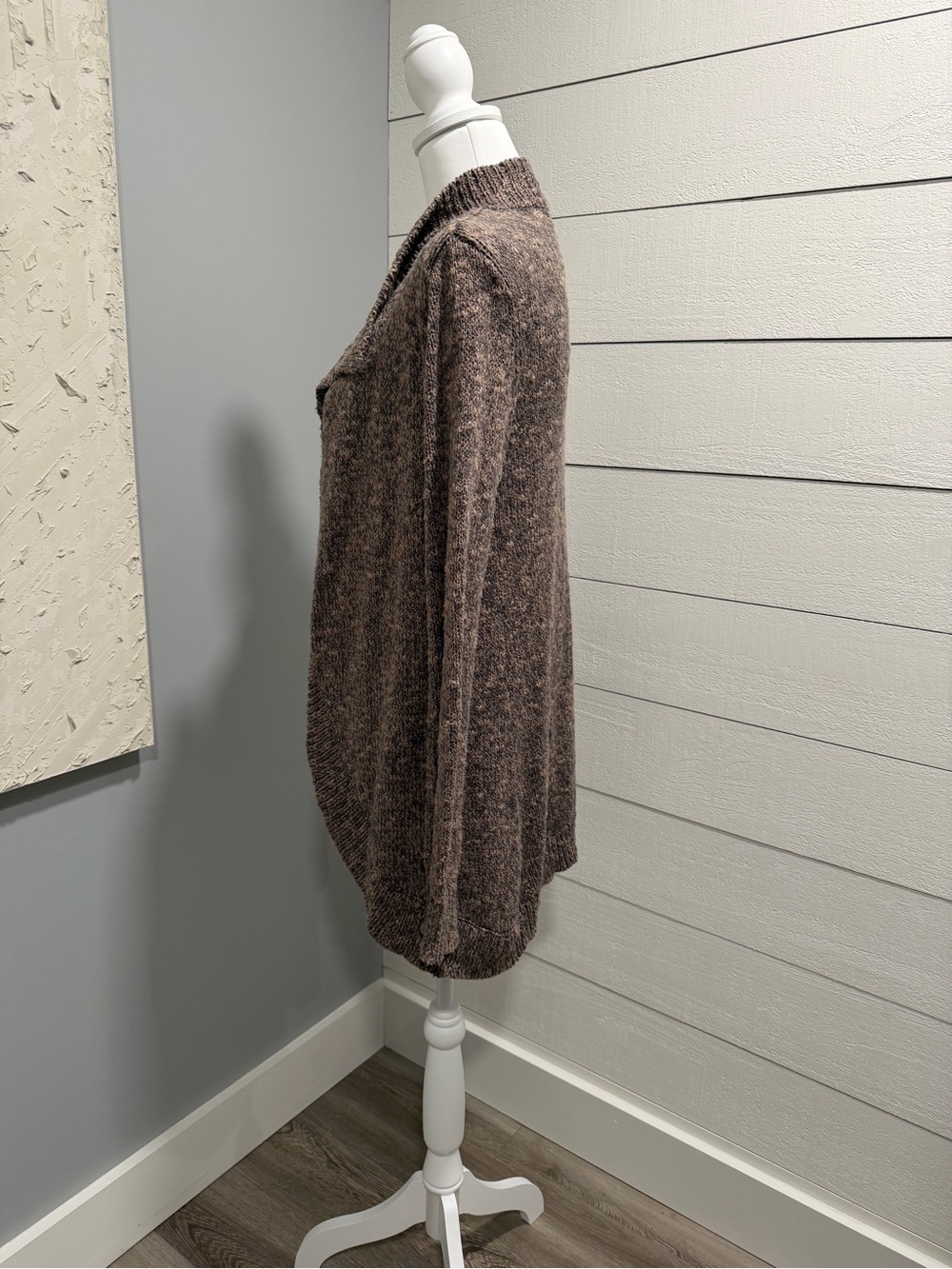 CAbi Brown Marled Open-Front Sweater Cardigan - Picture 6 of 7